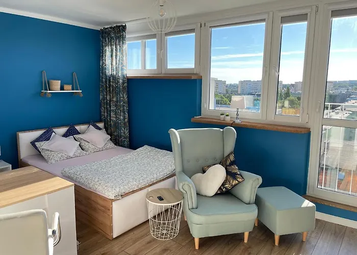 Z Pieknym Widokiem Na Zachodni アパート シュチェチン